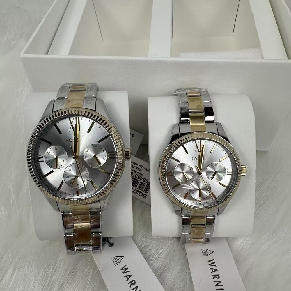 Fossil White Dial His and Hers Multifunction Two-… - image 2